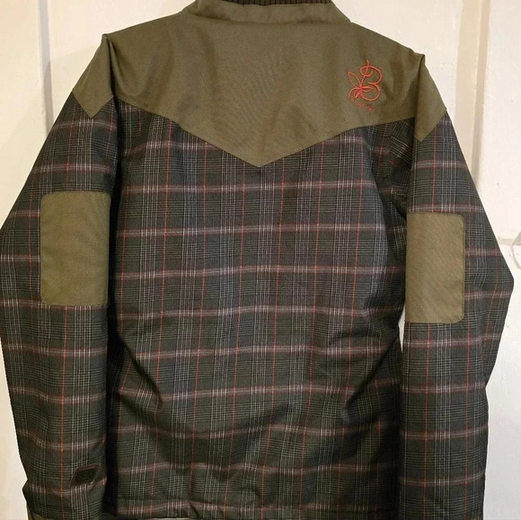 Billabong size Medium green and orange winter ski snow jacket with pockets. - Picture 6 of 9